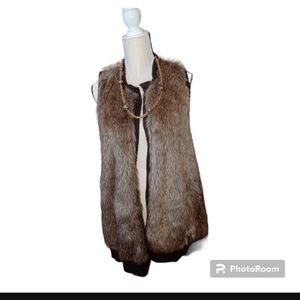 Fauk fur vest